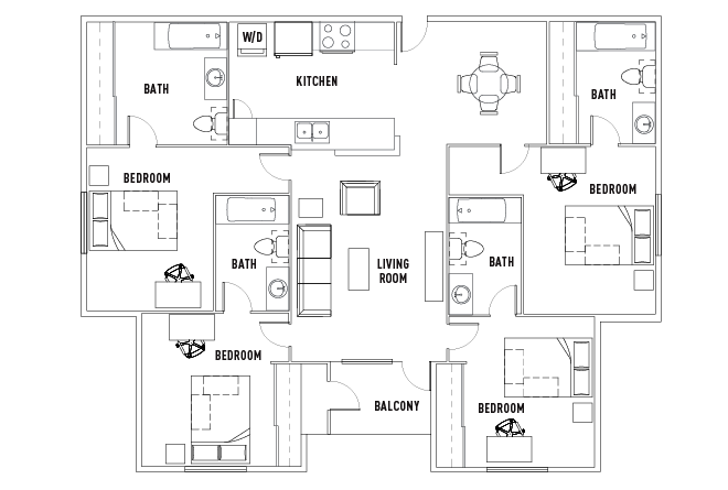 4 Bed - 4 Bath