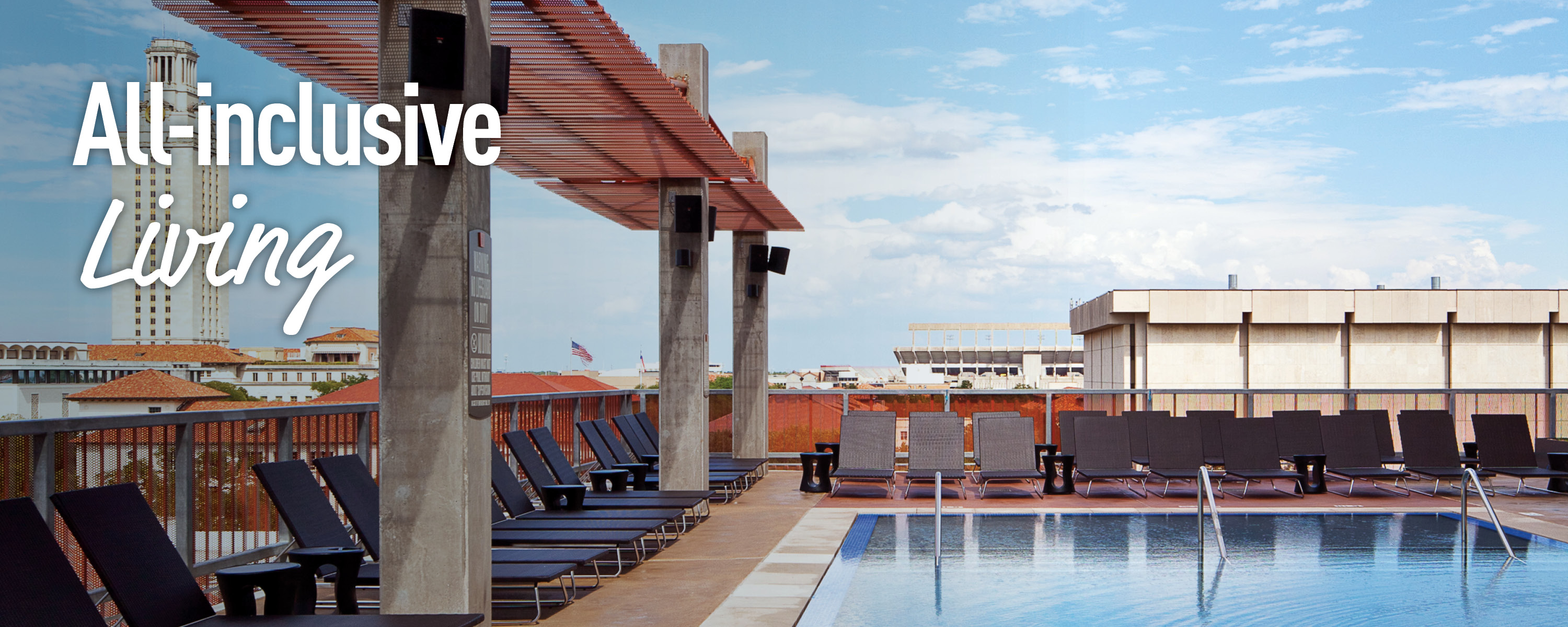 Going to college is extraordinary. Live accordingly. UT Austin Dorms.