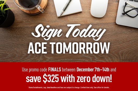 Sign today, ace tomorrow!
