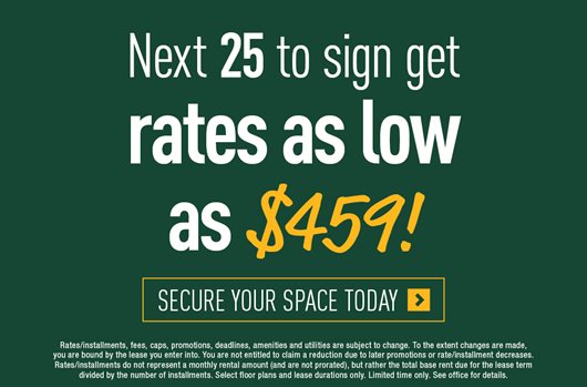 Next 25 to sign get rates as low as $459!