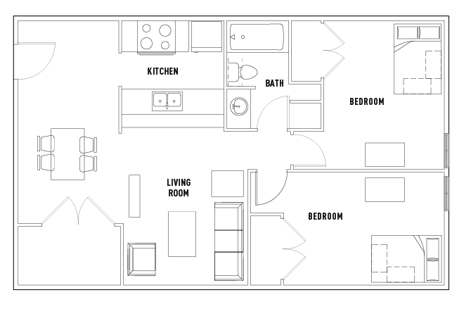 702/704 W. Elm - 2 Bed - 1 Bath