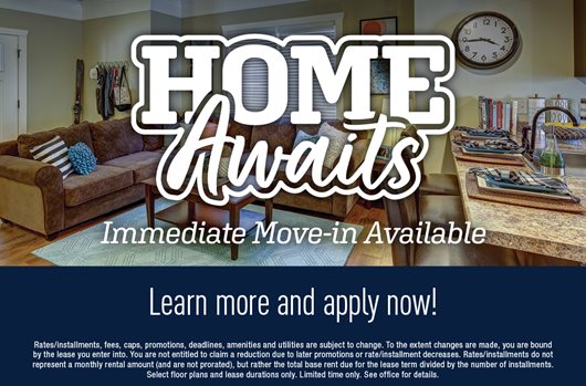 Home Awaits! Immediate Move In Available