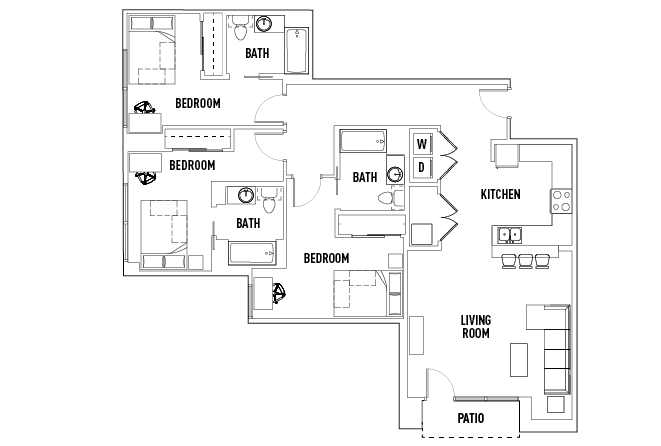 3 Bed - 3 Bath
