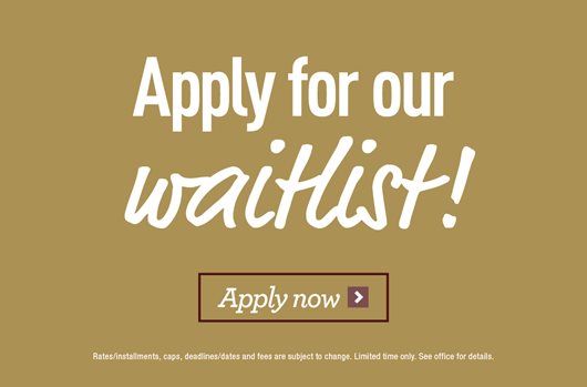 Apply for our waitlist! Apply Now> 