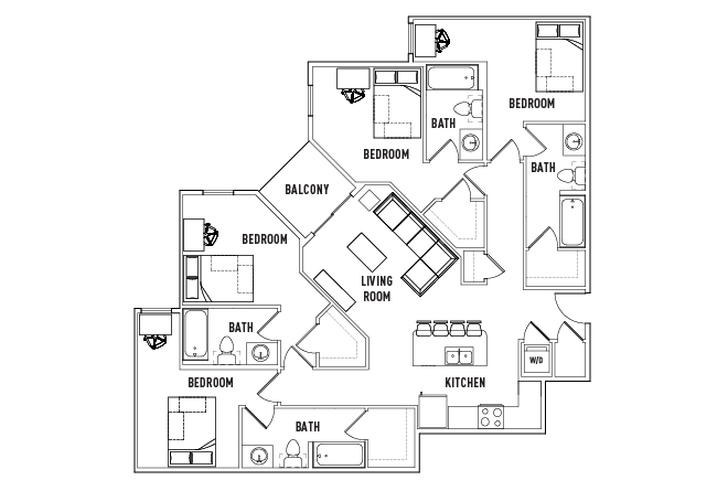 4 Bed - 4 Bath B