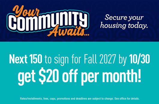 Next 150 to sign by 10/30 get $20 off per month