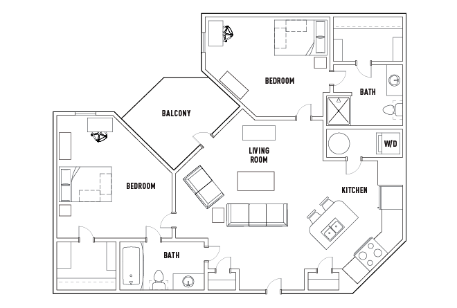 2 Bed - 2 Bath F