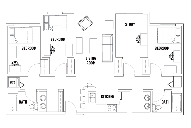 3 Bed - 2 Bath with Study