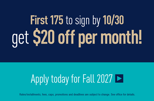 First 175 to sign by 10/30 get $20 off per month!