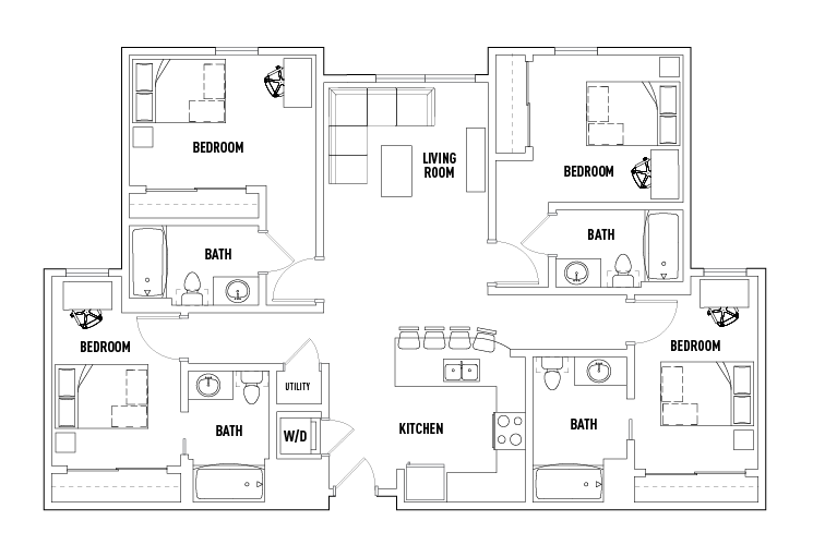 Floor Plans Currie Hall Student Housing Los Angeles, CA