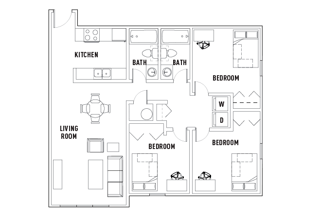 3 Bed - 2 Bath