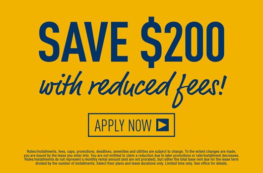 Save $200 with reduced fees! Apply Now> 