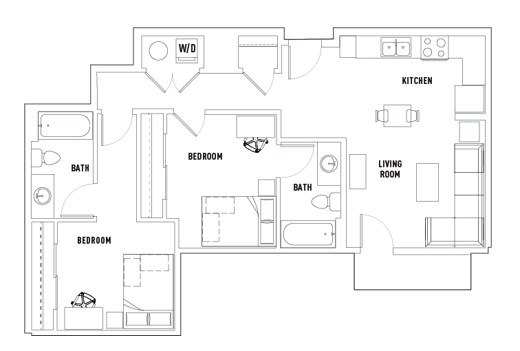2 Bed - 2 Bath B Pool View
