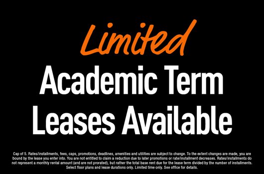Limited Academic Term Leases Available 
