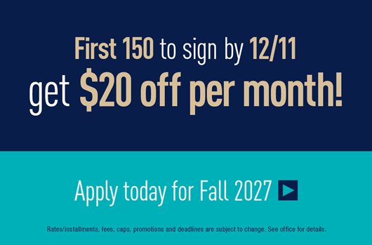 First 150 to sign by 12/11 get $20 off per month with Early Access Rates!