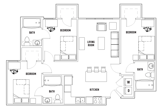 3 Bed - 3 Bath