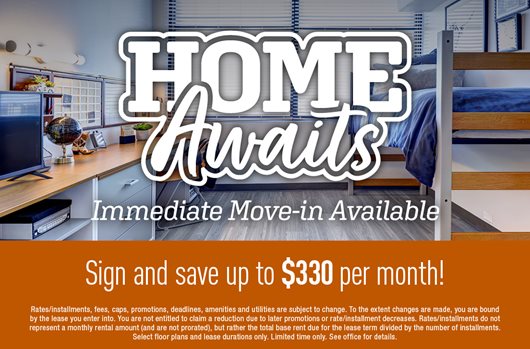 Immediate Move-in Available