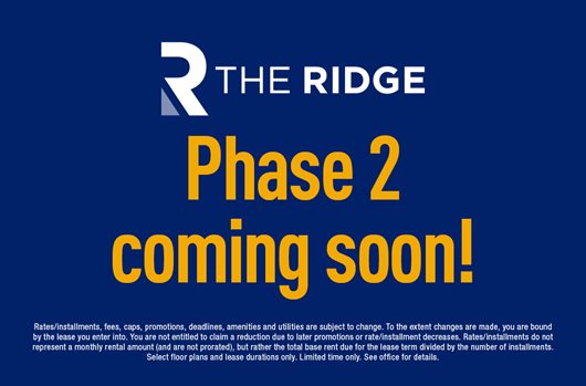 The Ridge phase 2 coming soon!