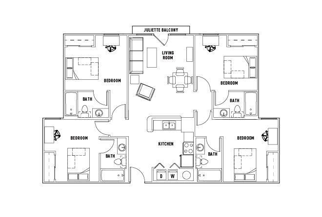 4 Bed - 4 Bath