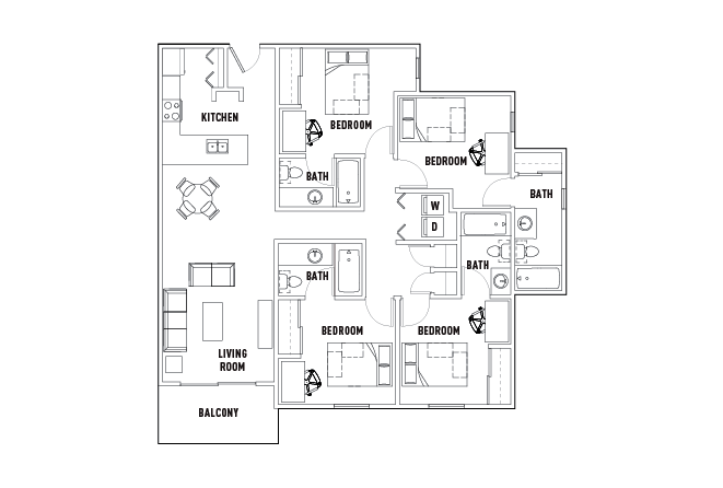 4 Bed - 4 Bath