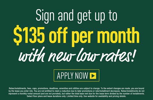 Sign ad get up to $135 off per month with new low rates! Apply Now>
