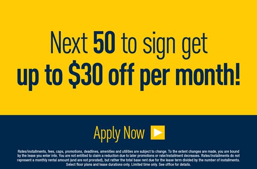 Next 50 to sign get up to $30 off per month!