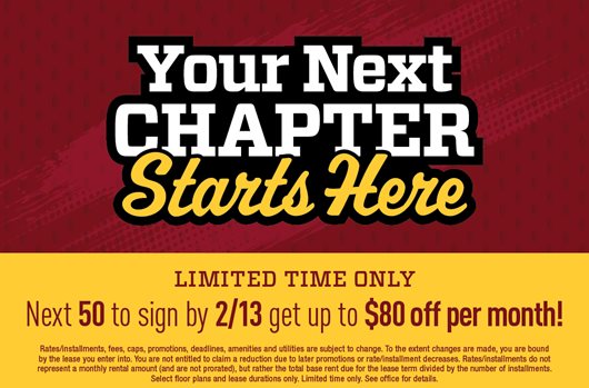 Next 50 to sign by 2/13 get *up to* $80 off per month