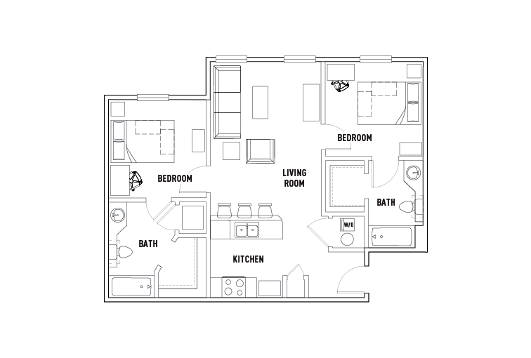 525: 2 Bed - 2 Bath