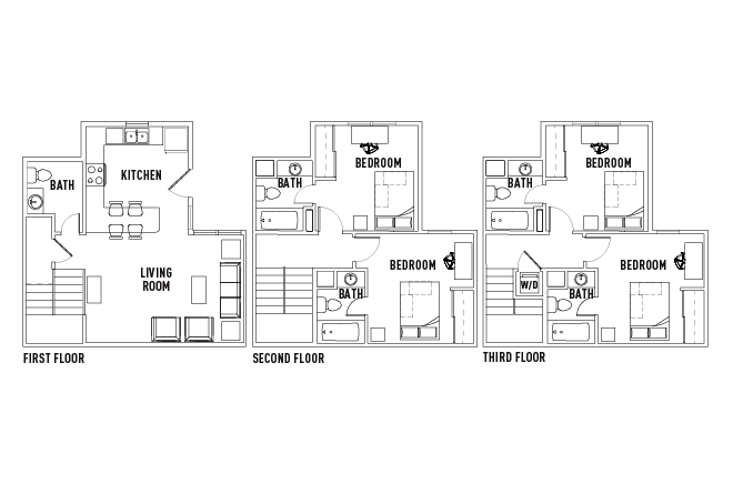 2 Bed - 2.5 Bath