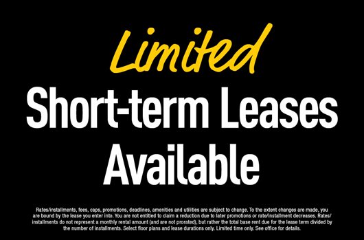 Limited short-term leases available!