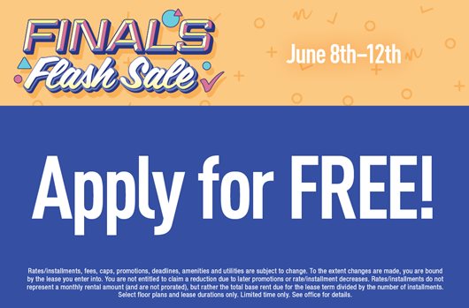 Finals FS Flash Sale 6/8 - 6/12 Apply for FREE