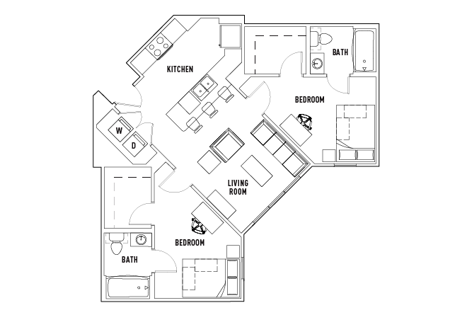 2 Bed - 2 Bath B Phase 9
