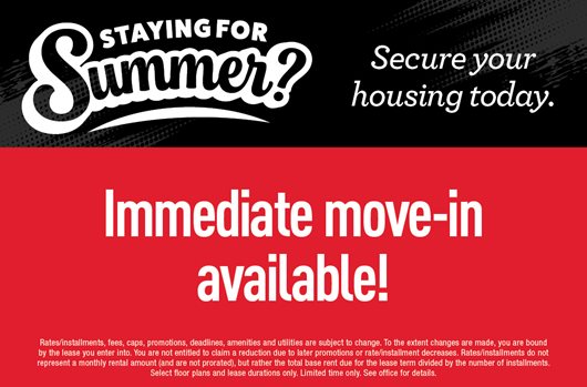 Summer Spaces Available!