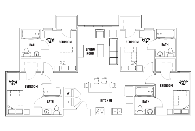 4 Bed - 4 Bath