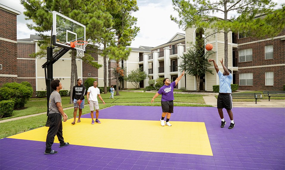 Basketball court at PVAMU