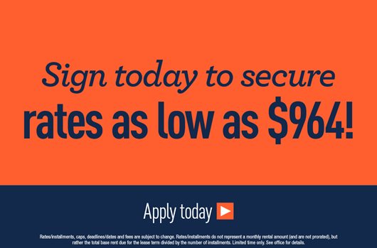 Sign today to secure rates as low as $964! Apply now >