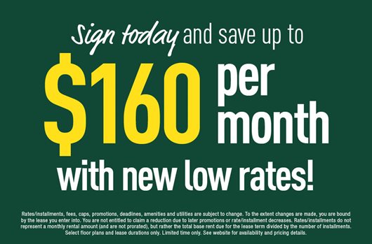 Sign today and save up to $160 per month with new low rates!