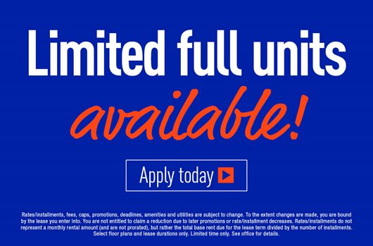 Limited full units remaining!