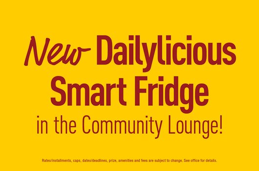 New Dailylicious Smart Fridge in the Community Lounge!