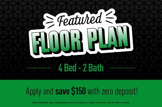 Featured Floor Plan - 4 Bed 2 Bath 