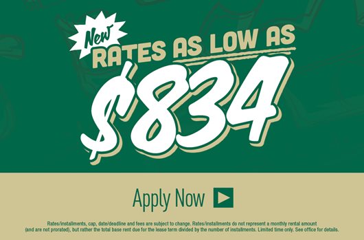 New rates as low as $834 | Apply Now> 