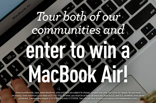 Tour and enter to win a MacBook Air!