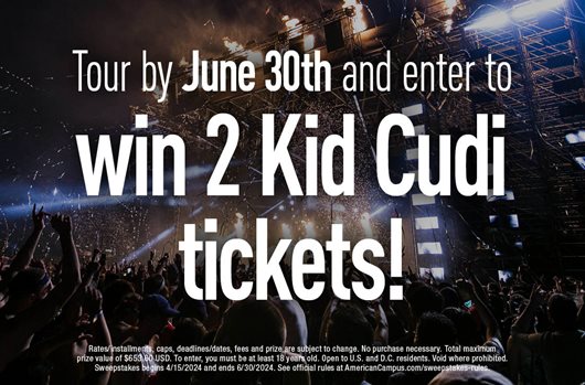 Tour by June 30th and enter to win 2 Kid Cudi tickets!