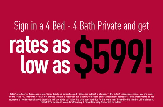 Sign in a 4 Bed - 4 Bath Private and get rates as low as $599
