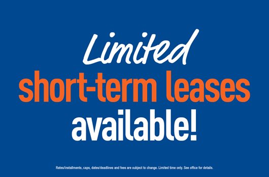 Limited short-term leases available! 