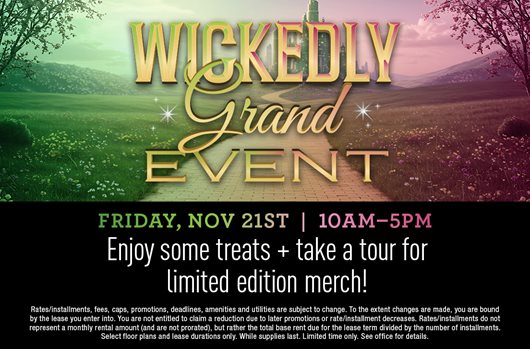 Wickedly Grand Event | Friday, Nov 21st | 10am-5pm | Enjoy some treats + take a tour for limited time merch!