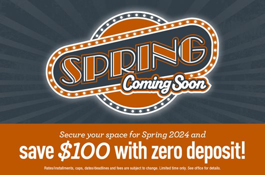 Spring Spaces Available!