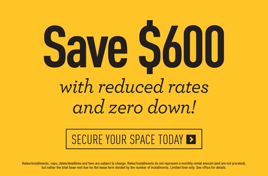 Save $600 with reduced rates and zero down!