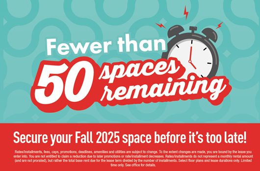 Fewer that 50 spaces remaining. Secure your Fall 2025 space before it's too late!