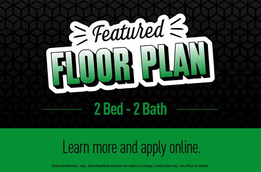 2 Bed 2 Bath Featured Floor Plan